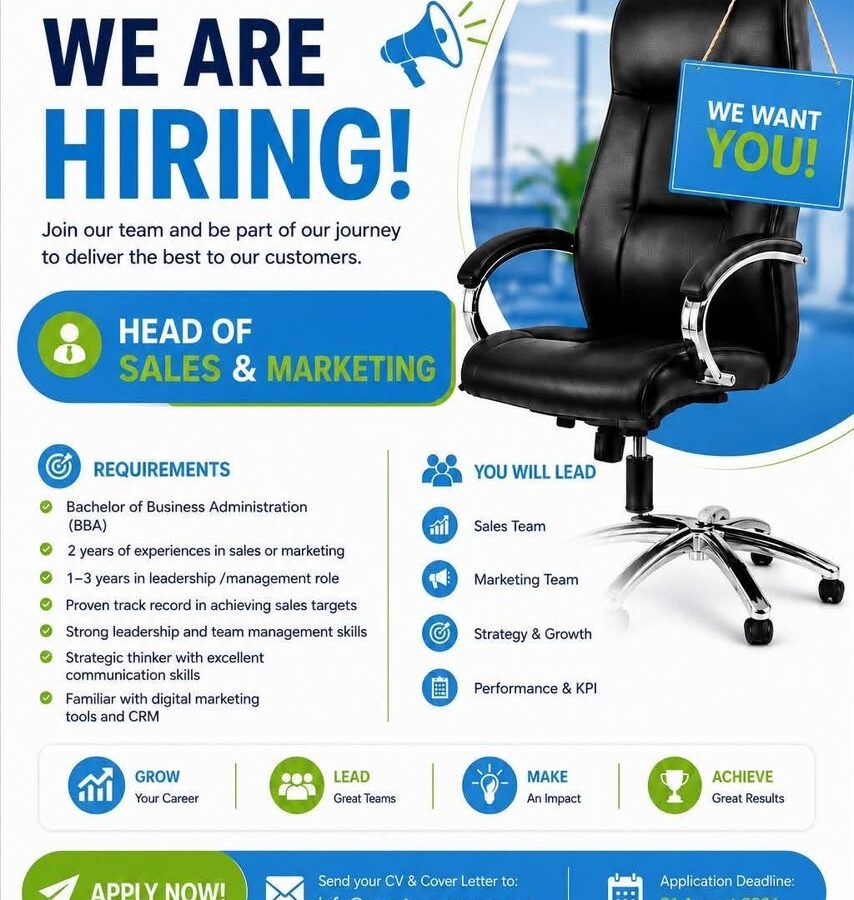 head of sales and marketing